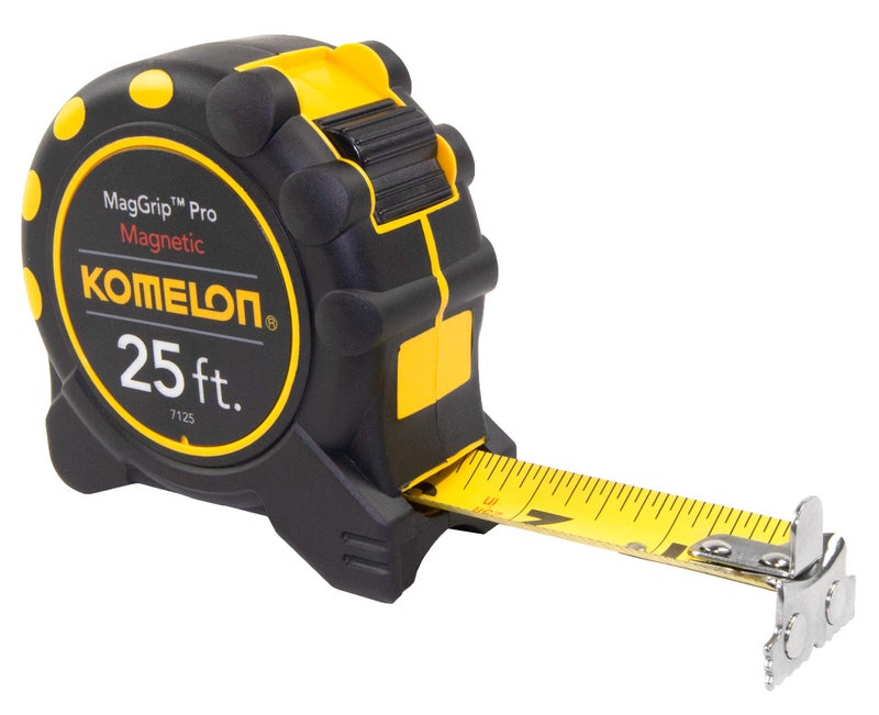 Komelon 7125 Monster Maggrip 25-Foot Measuring Tape with Magnetic End, Yellow, 25ft- Blade - Image 1